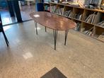 Graniet tafel met staal onderstel ovaal, Ophalen of Verzenden