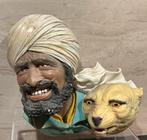 Vintage bossons chalkware Hoofdje van Man en Hond,, Ophalen of Verzenden, Overige typen