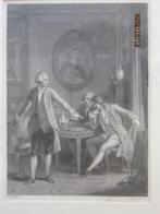In passepartout een staalgravure komt uit Prenten kabinet, Antiek en Kunst, Kunst | Etsen en Gravures, Ophalen