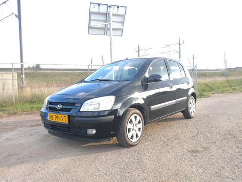 Hyundai Getz 1.3 5DRS 2004 Zwart NIEUWE APK, Auto's, Hyundai, Bedrijf, Getz, ABS, Airbags, Centrale vergrendeling, Elektrische buitenspiegels