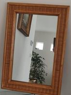 Mooie grote spiegel van pitriet honing kleur, Minder dan 50 cm, Ophalen of Verzenden, Zo goed als nieuw, Minder dan 100 cm