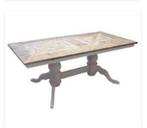 Landelijke eettafel 200-100 incl glasplaat, Huis en Inrichting, Tafels | Eettafels, Verzenden, 200 cm of meer, 50 tot 100 cm, Zo goed als nieuw