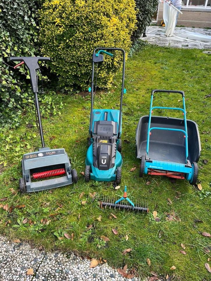 Tuingereedschap Vonroc / Black & Decker / Gardena, Tuin en Terras, Grasmaaiers, Gebruikt, Accu-grasmaaier, 30 t/m 39 cm, Opvangzak