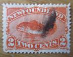 Newfoundland, Kabeljauw, 2 Ct Oranjerood, 1887, Verzenden, Gestempeld, Midden-Amerika