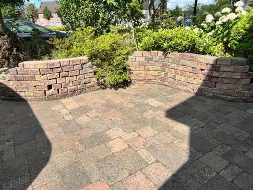 Trapezium muurblokken / stapelblokken, Tuin en Terras, Bielzen en Borders, Gebruikt, Beton, Minder dan 25 cm, Minder dan 100 cm