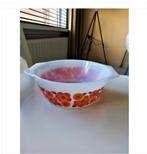 vintage acropal france lotus Pyrex ovenschaal rode bloem, Ophalen of Verzenden