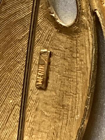 Fraaie jaren '80 doublé gouden broche met zirkonia, gemerkt beschikbaar voor biedingen