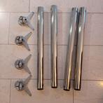 4 chromen tafelpoten 70 cm, Ophalen