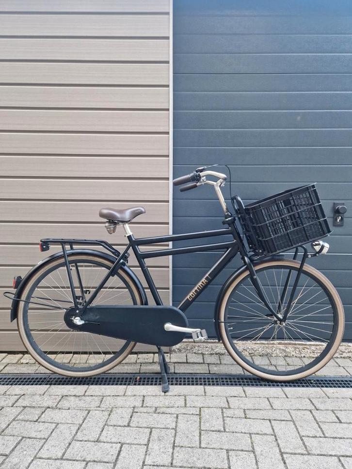 Cortina U4 herenfiets/transportfiets 28 inch zwart, Fietsen en Brommers, Fietsen | Heren | Herenfietsen, Zo goed als nieuw, Overige merken