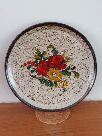 Vintage Italiaans gebloemd (wand-)bord of serveerschaal beschikbaar voor biedingen