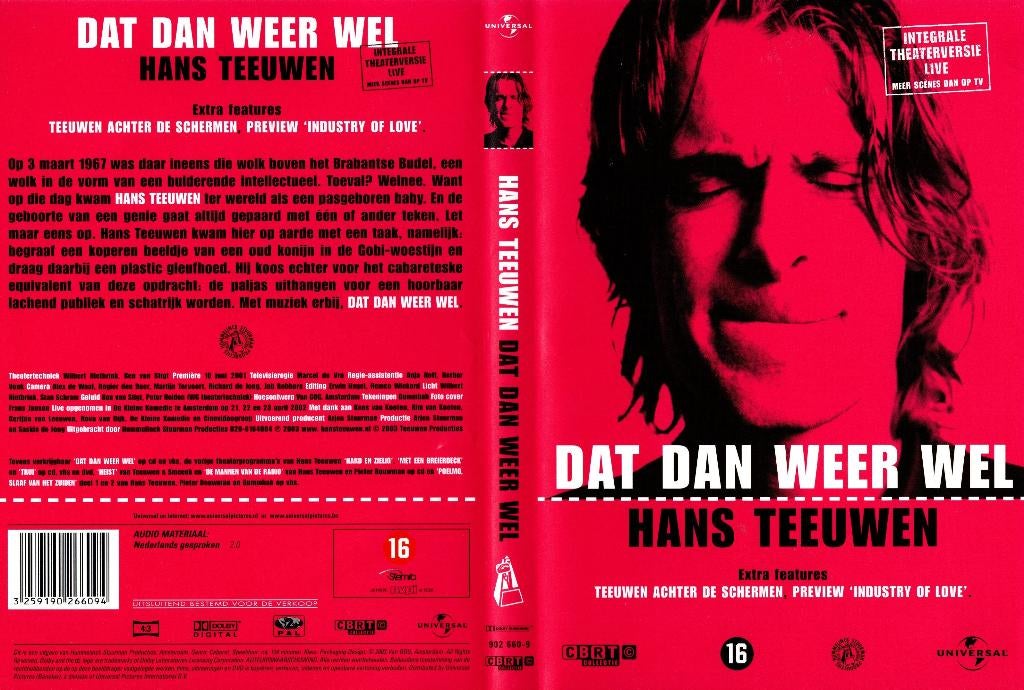 Hans Teeuwen, Dat dan weer wel, Vanaf 16 jaar, Ophalen of Verzenden, Zo goed als nieuw, Komedie
