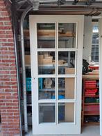 Binnendeur opdekdeur met glas 88 x 210,5 links, Doe-het-zelf en Verbouw, Kozijnen en Schuifpuien, Ophalen, Hout, 75 tot 150 cm
