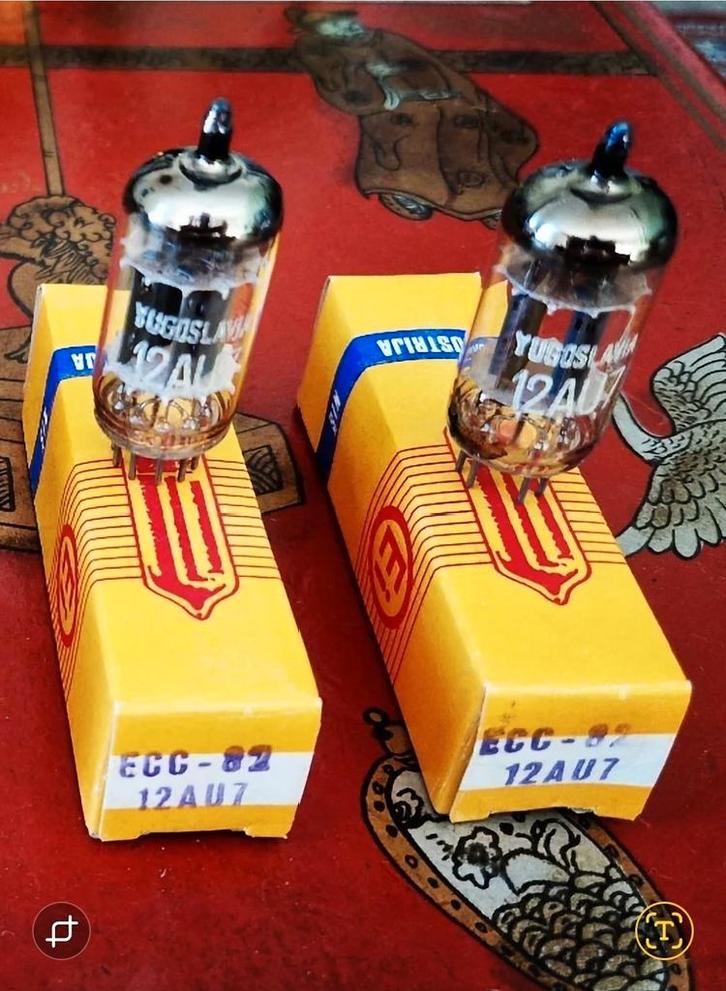 2 stuks ECC82 / 12AU7 (Ei =Telefunken)1960's NOS, Audio, Tv en Foto, Buizenversterkers, Buis of Buizen, Ophalen