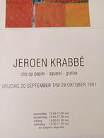 Jeroen Krabbé Expositie Poster 1991 plus invitatie, Antiek en Kunst, Ophalen of Verzenden