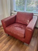 Twee mooie leren fauteuils, Gebruikt, Ophalen of Verzenden, 75 tot 100 cm, Leer