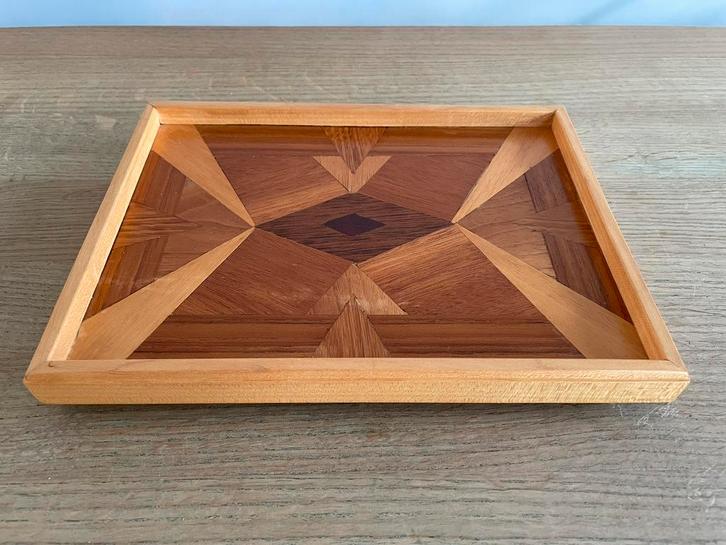 Prachtige vintage houten tray, Antiek en Kunst, Curiosa en Brocante, Ophalen of Verzenden
