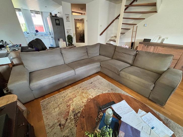 IKEA KIVIK hoekbank 5-zits – Grijs - GRATIS af te halen, Huis en Inrichting, Banken | Bankstellen, Gebruikt, Hoekbank, Vierpersoons of meer