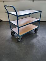 Magazijnwagen met 3 plateaus, Doe-het-zelf en Verbouw, Transportwagens, 100 liter of meer, Ophalen of Verzenden, Transportkar