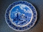 Delftsblauw wandbord diameter 30,5 cm gemarkeerd., Ophalen of Verzenden