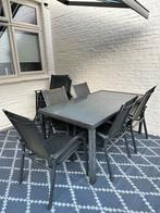 Tuinset: Tafel R&S Design, Stoelen Bellagio, Tuin en Terras, Ophalen, Gebruikt, Eettafel, Aluminium