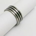 Chirurgisch stalen ring met 3 zwarte lijnen, IJzer of Staal, Info@riannespiercingshop.nl, Hoogeveen, Nieuw