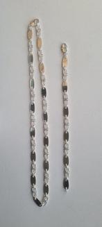 Mooie dikke en zware zilveren armband en ketting set, Ophalen of Verzenden, Nieuw, Zilver, Zilver