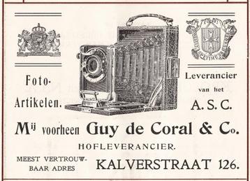 Reclame Adv. 1912 Fotograaf Guy de Coral Amsterdam - Foto