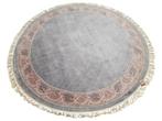 Handgeknoopt Oriental rond wol Nepal tapijt lila 205x205cm