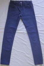 Hema skinny fit broek met knoopsgatelastiek blauw maat 164, Meisje, Gebruikt, Ophalen of Verzenden, Broek