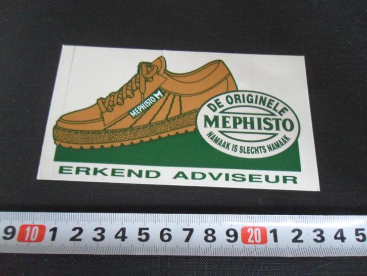sticker transparant erkend adviseur MEPHISTO schoenen, Verzamelen, Stickers, Zo goed als nieuw, Bedrijf of Vereniging, Ophalen