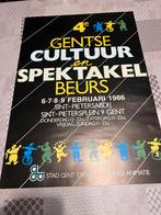 Vintage Poster 4e Gentse cultuur en spektakel beurs 6*7*8*9, Deurposter of groter, Ophalen of Verzenden, Muziek, Rechthoekig Staand