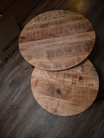 Set van 2/3 mango houten salontafels beschikbaar voor biedingen