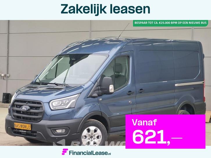 Ford Transit 165pk Automaat 2025 model Dubbele schuifdeur L2, Auto's, Bestelauto's, Bedrijf, Lease, Financial lease, Achteruitrijcamera