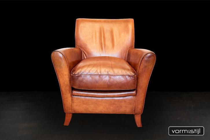 BAXTER Oxfordine clubfauteuil, Huis en Inrichting, Fauteuils, Gebruikt, Leer, 75 tot 100 cm, 75 tot 100 cm, Ophalen