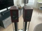 Totem Sky Monitor Speakers met Custom Design FS 104 Stands, Zo goed als nieuw, 60 tot 120 watt, Front, Rear of Stereo speakers