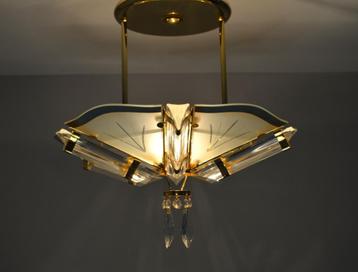 Schitterende gouden Hollywood Regency Murano lamp - 1970 beschikbaar voor biedingen