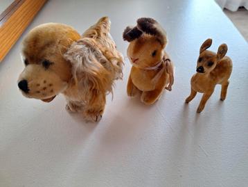 Steiff Set: Cocker Spaniel, Konijn & Ree beschikbaar voor biedingen