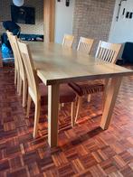 Eetkamertafel met 6 stoelen, Huis en Inrichting, Ophalen, Gebruikt, Modern, 4 tot 6 stoelen