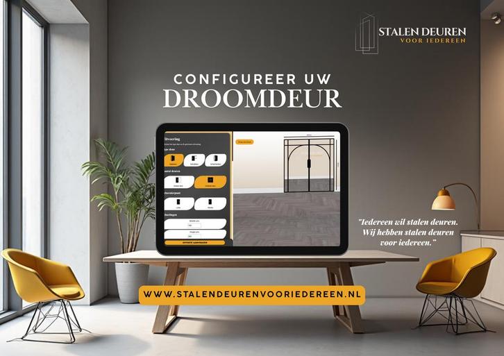 Stalen Deuren op maat vanaf €1.699, Doe-het-zelf en Verbouw, Deuren en Horren, Nieuw, Binnendeur, 215 cm of meer, Schuifdeur, Verzenden