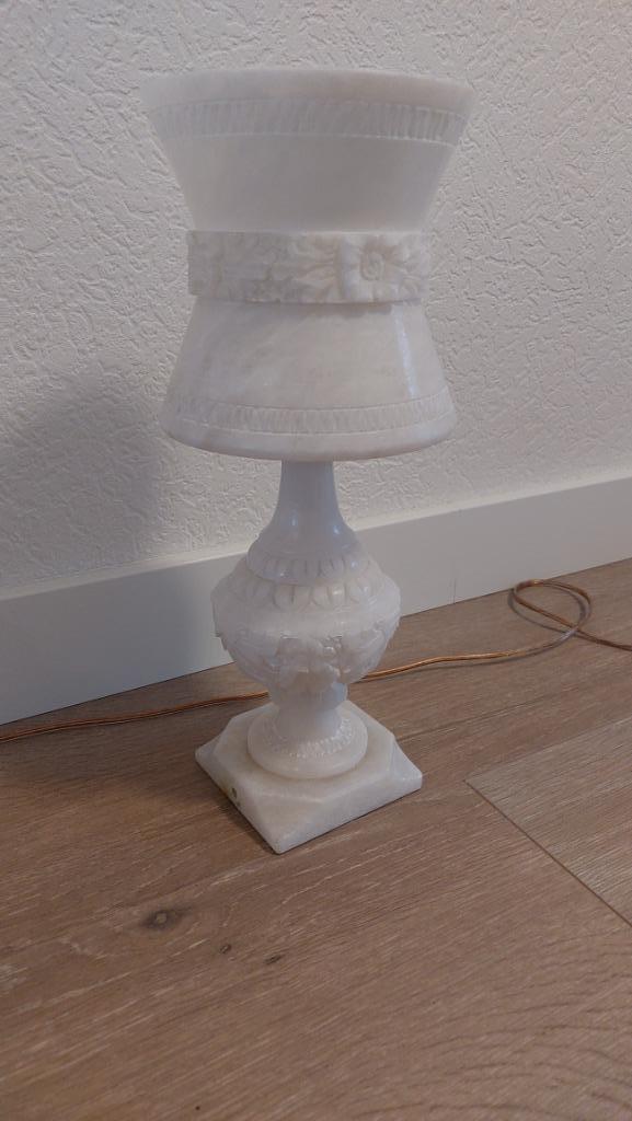 Albast lampje jaren 70 (Spanje), Huis en Inrichting, Lampen | Losse lampen, Gebruikt, Led-lamp, Minder dan 30 watt, E14 (klein)