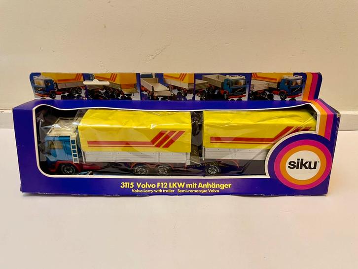Siku 3115 “Volvo F12 LKW mit Anhänger” in originele doos, Hobby en Vrije tijd, Modelauto's | Overige schalen, Zo goed als nieuw