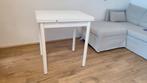 Witte uitschuifbare eettafel - 2 tot 4 personen, Huis en Inrichting, Tafels | Eettafels, Ophalen, Gebruikt, 50 tot 100 cm, Modern