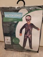 Skelet zombie verkleedpak met masker. Maat 128, Kinderen en Baby's, Carnavalskleding en Verkleedspullen, Jongen, Zo goed als nieuw