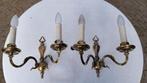 Prachtige vintage messing kaarswand lampen, Ophalen of Verzenden
