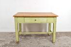 Vintage brocante tafel met la of bureau sidetable, Ophalen of Verzenden