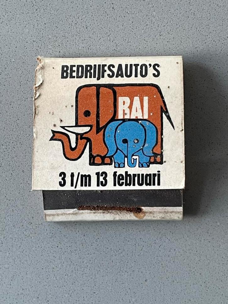Oud Luciferdoosje RAI Bedrijfsauto's, Verzamelen, Rookartikelen, Aanstekers en Luciferdoosjes, Gebruikt, Luciferdoosjes of -merken