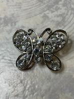 Kleine vlinder broche met strass, Ophalen, Overige materialen, Broche