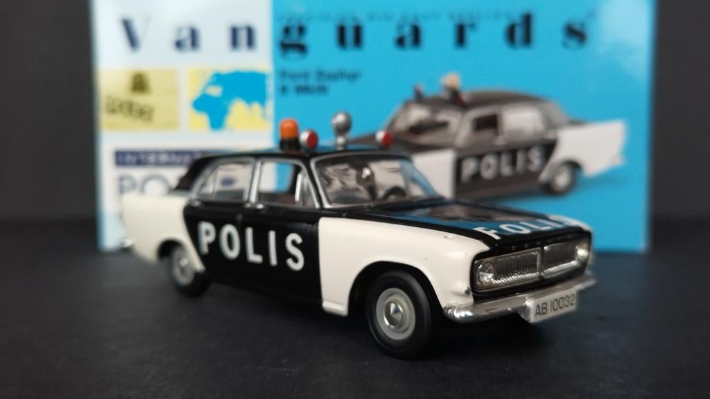 Ford Zephyr 6 mk3 Swedish Police 1:43 Vanguards Pol, Auto, Nieuw, Info@corgiclassics.co.uk, Le19 1rl Leicester uk