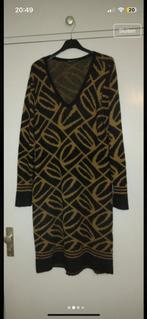 Zwarte en camil wollen winterjurk met V-hals van Expresso, Ophalen of Verzenden, Zo goed als nieuw, Zwart, Jurk