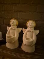 Kerst Engelen Kandelaars - Set van 2, Huis en Inrichting, Woonaccessoires | Kandelaars en Kaarsen, Overige materialen, Ophalen of Verzenden